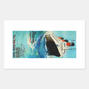 ss Paris - The French Line Rectangular Sticker