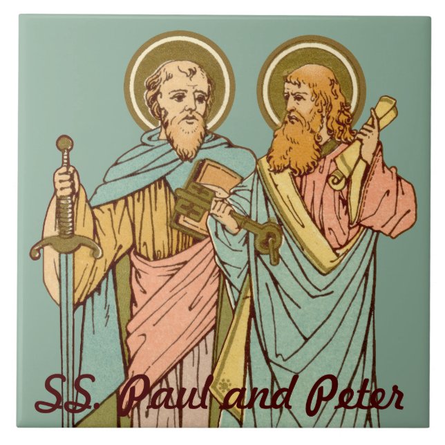 SS. Paul and Peter, Apostles (RLS 13 & 14) Ceramic Tile (Front)