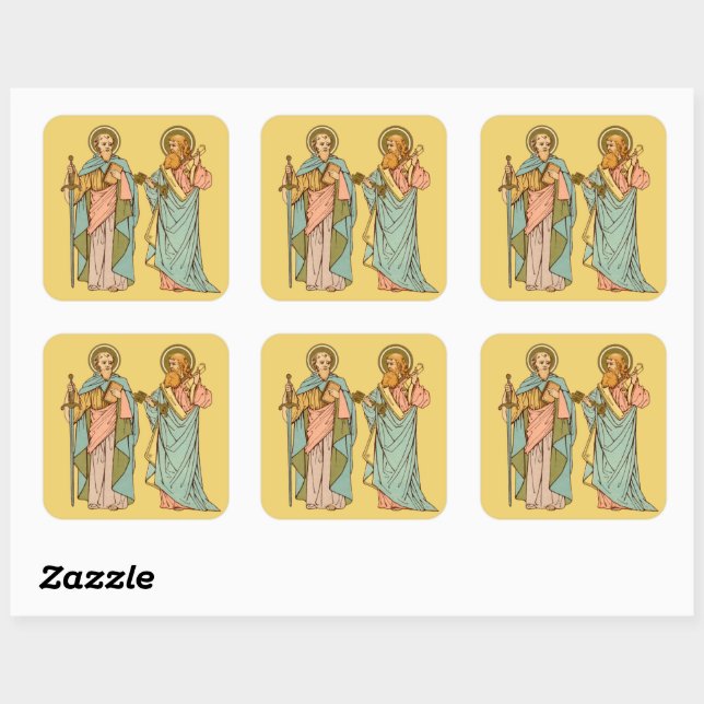 SS. Paul and Peter, Apostles (RLS 13 & 14) Square Sticker (Sheet)