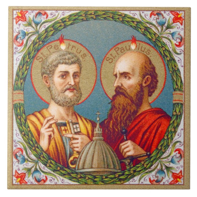 SS. Peter and Paul, Apostles (JMAS 01) Ceramic Tile (Front)