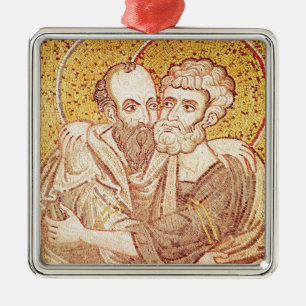 SS. Peter and Paul Embracing Metal Tree Decoration