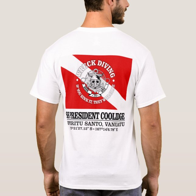 SS President Coolidge (best wrecks) T-Shirt (Back)