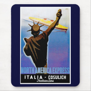 ss Rex passing Statue of Liberty Mouse Pad