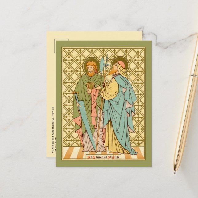 SS. Simon and Jude Thaddeus (RLS 16) Postcard (Front/Back In Situ)