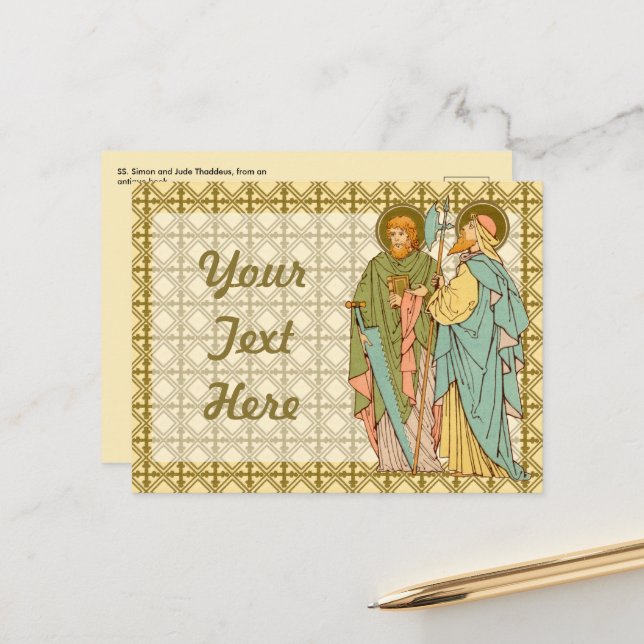 SS. Simon & Jude Thaddeus (RLS 16) Postcard (Front/Back In Situ)