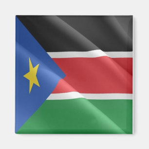 SS - South Sudan - Flag Waving Magnet