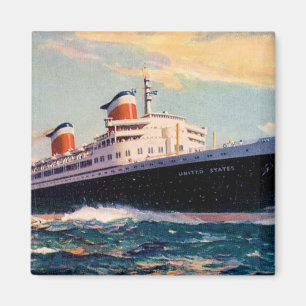 ss United States at Sea Magnet