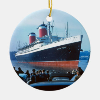 SS United States Ceramic Ornament
