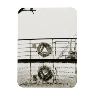 SS Washington Luxury Liner Cruise Ship 1930's Deck Magnet