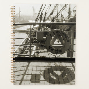 SS Washington Luxury Liner Cruise Ship 1930's Deck Planner