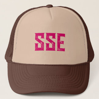 SSE- Single Side Eye (brown and pink) Trucker Hat