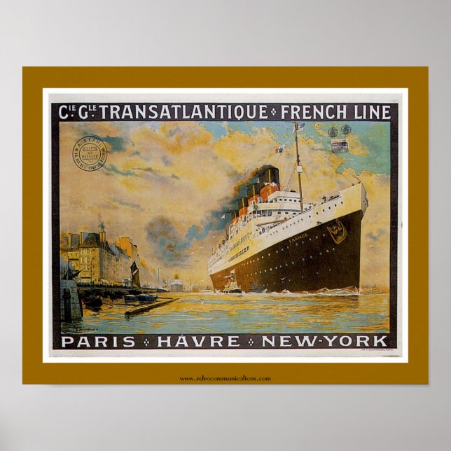 ssFrance (1912) French Line Poster (Front)