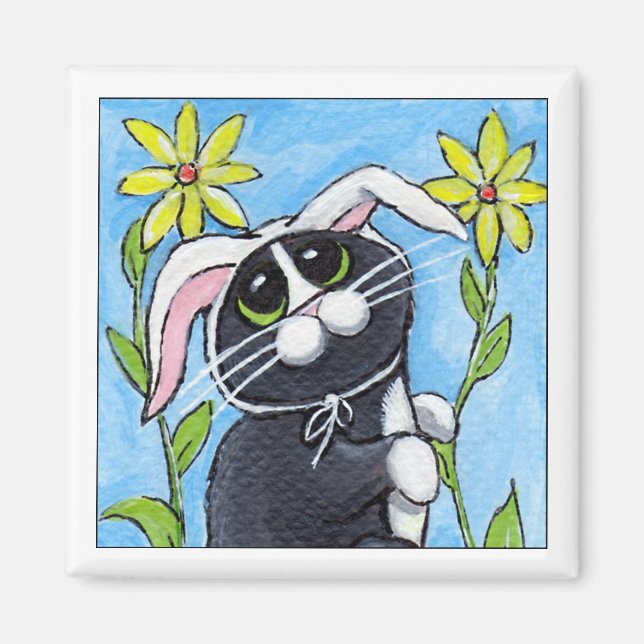 Ssh... I'm Hunting Rabbits! - Cat Magnet (Front)