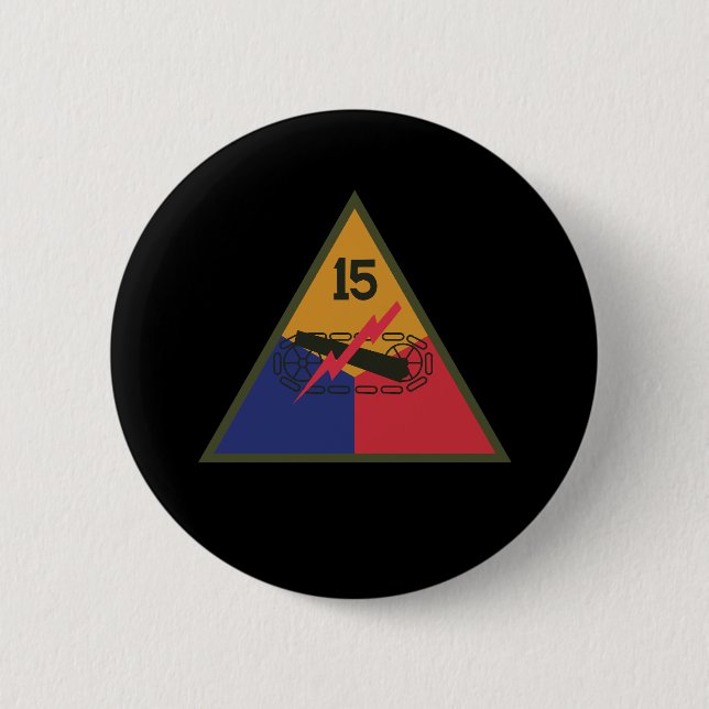 SSI - 15th Armoured Division 6 Cm Round Badge (Front)