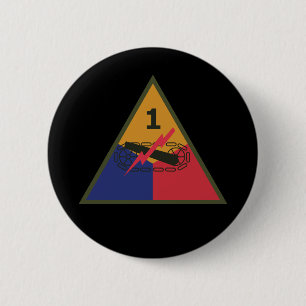 SSI - 1st Armoured Division X 300 6 Cm Round Badge