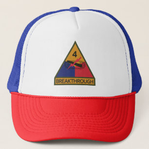 SSI - 4th Armoured Division w Name Tape Trucker Hat