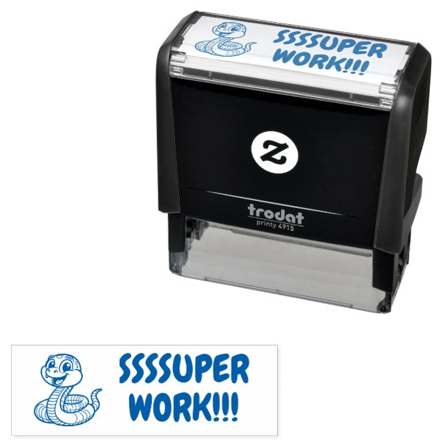 SSSSuper Super Work Snake Teacher Student School Self-inking Stamp (In Situ)