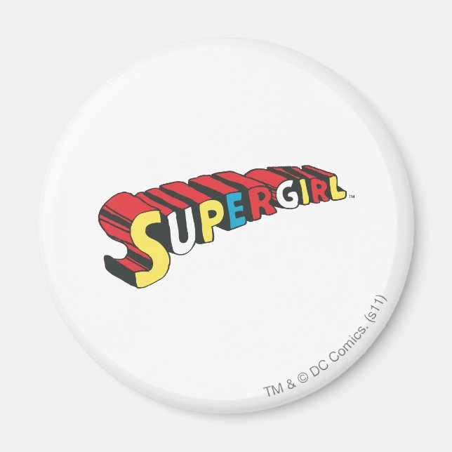 SSupergirl Colourful  Logo Magnet (Front)