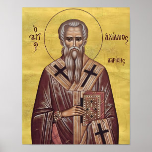 St. Achillius of Larissa Orthodox Icon Print
