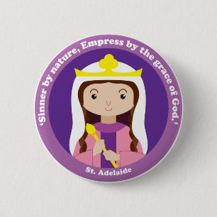 St. Adelaide 6 Cm Round Badge