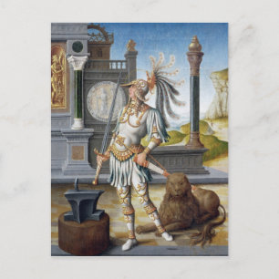 St. Adrian in Armour in an Open Landscape Postcard