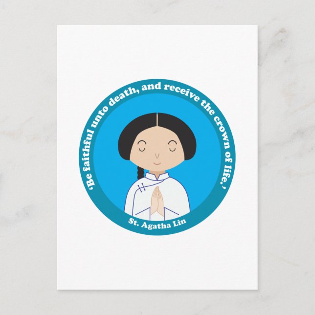 St. Agatha Lin Postcard (Front)