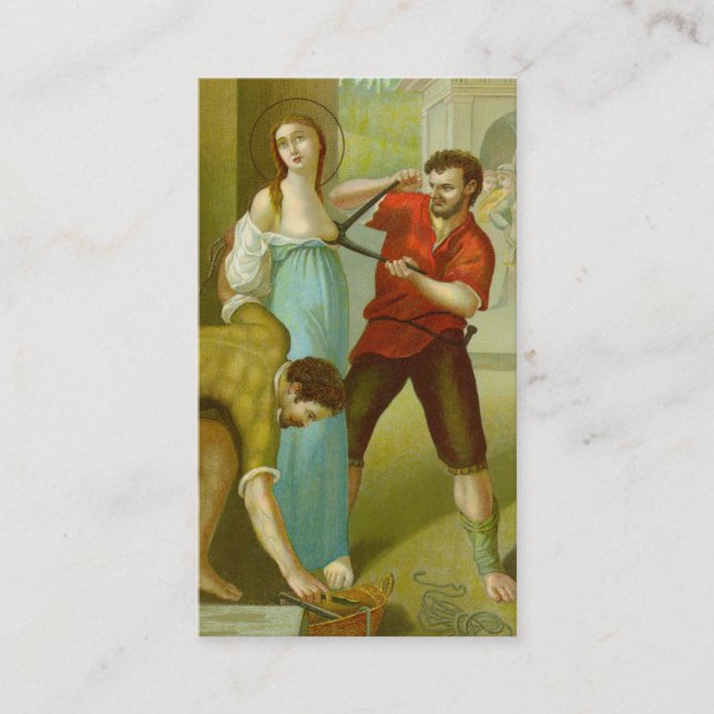 St. Agatha (M 003) FB Standard Business Card (Front)
