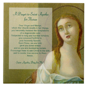 St. Agatha (M 003) Prayer for Nurses Tile