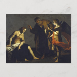 St. Agatha w/St. Peter & Angel - Alessandro Turchi Postcard