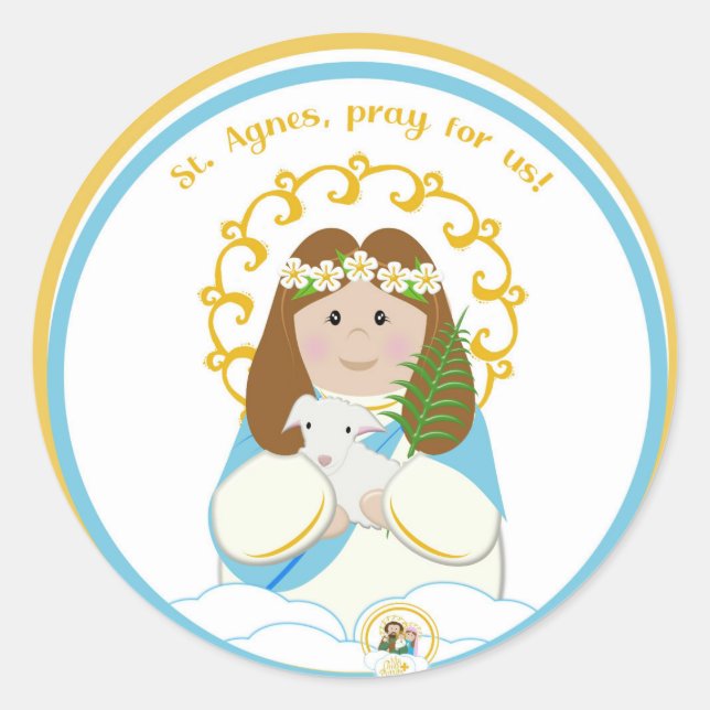 St. Agnes Classic Round Sticker (Front)