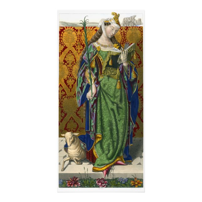 St Agnes from a hand coloured engraving by H Shaw Photo Print (Front)