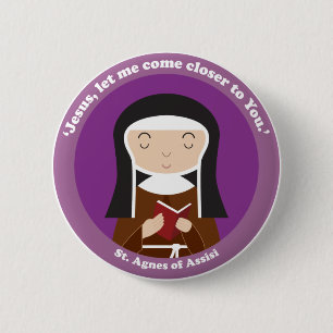 St. Agnes of Assisi 6 Cm Round Badge