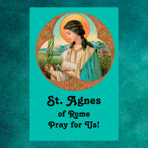 St. Agnes of Rome (BK 006) 24"x36" Poster