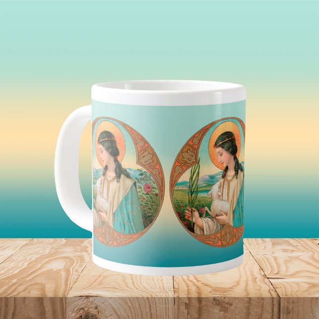 St. Agnes of Rome (BK 006) Jumbo Mug (Creator Uploaded)