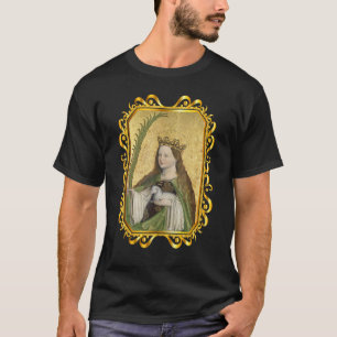 St Agnes of Rome Prayer Card Vintage Catholic Sain T-Shirt