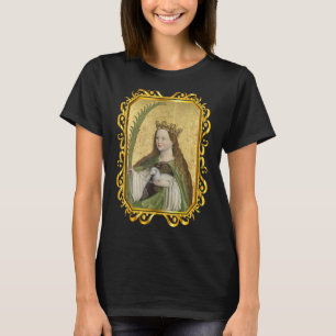 St Agnes of Rome Prayer Card Vintage Catholic Sain T-Shirt