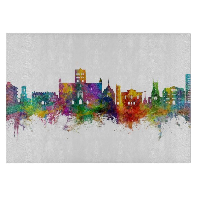 St Albans England Skyline Cutting Board (Front)