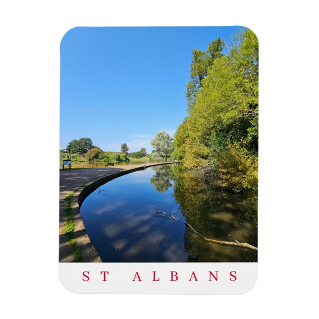 St Albans Verulamium Park view fridge magnet (Vertical)