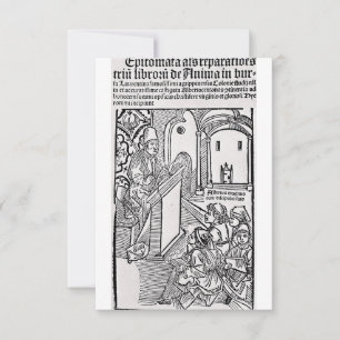 St. Albert the Great Medieval Stark Ink Holy Card
