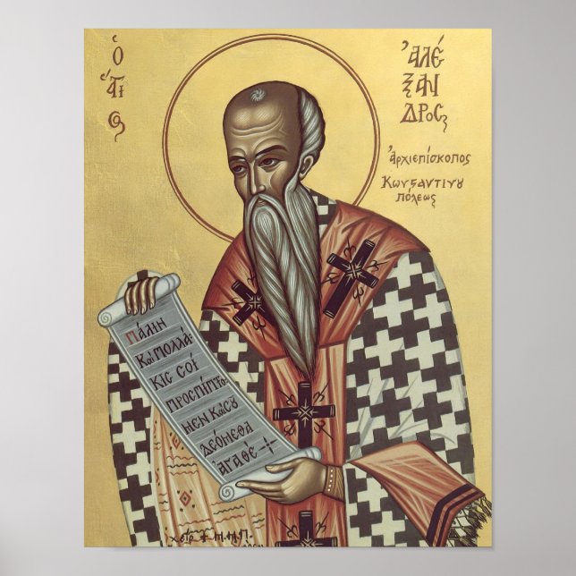 St. Alexander of Constantinople icon Print  (Front)