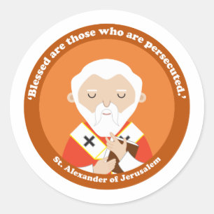 St. Alexander of Jerusalem Classic Round Sticker