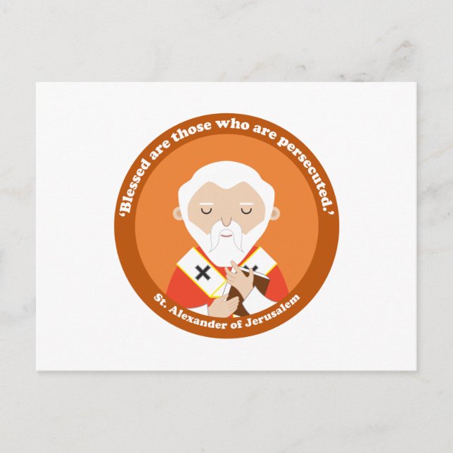 St. Alexander of Jerusalem Postcard (Front)