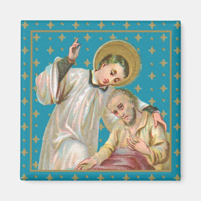St. Aloysius Gonzaga & Plague Victim (M 006) Magnet (Front)