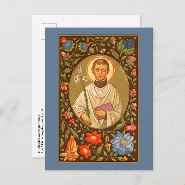 St. Aloysius Gonzaga (PM 01) Postcard 1 (Front/Back)