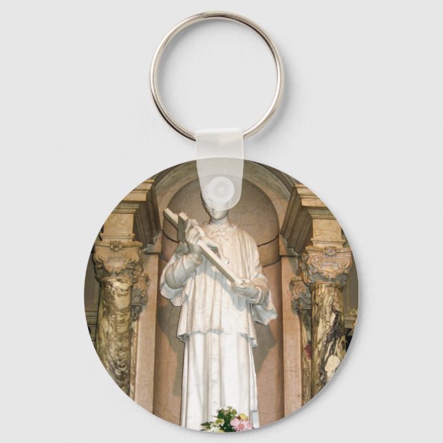 St. Aloysius Gonzaga Statue Key Ring (Front)
