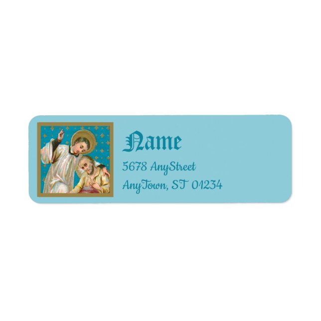 St. Aloysius & Plague Victim (M 006) Return Address Label (Front)