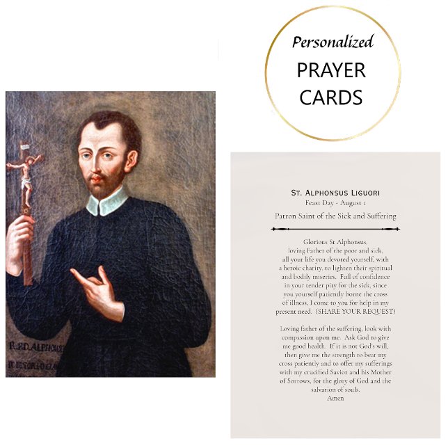 St. Alphonsus Ligouri Patron Saint Prayer Card (Creator Uploaded)