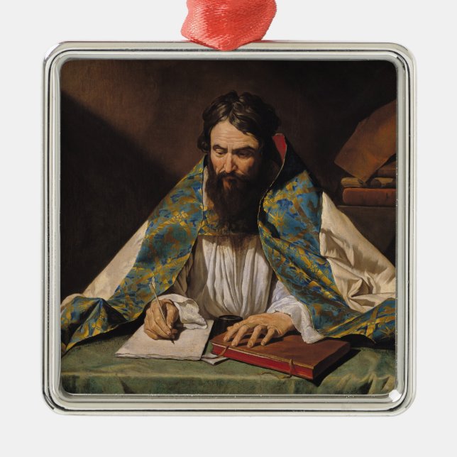 St. Ambrose , c.1633-39 Metal Ornament (Front)