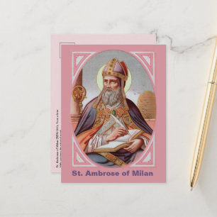 St. Ambrose of Milan (BEN 001) Postcard