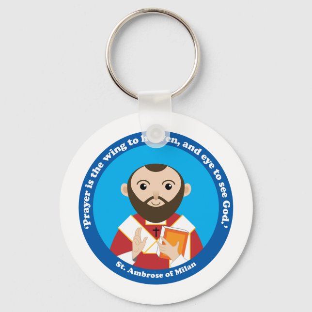 St. Ambrose of Milan Key Ring (Front)